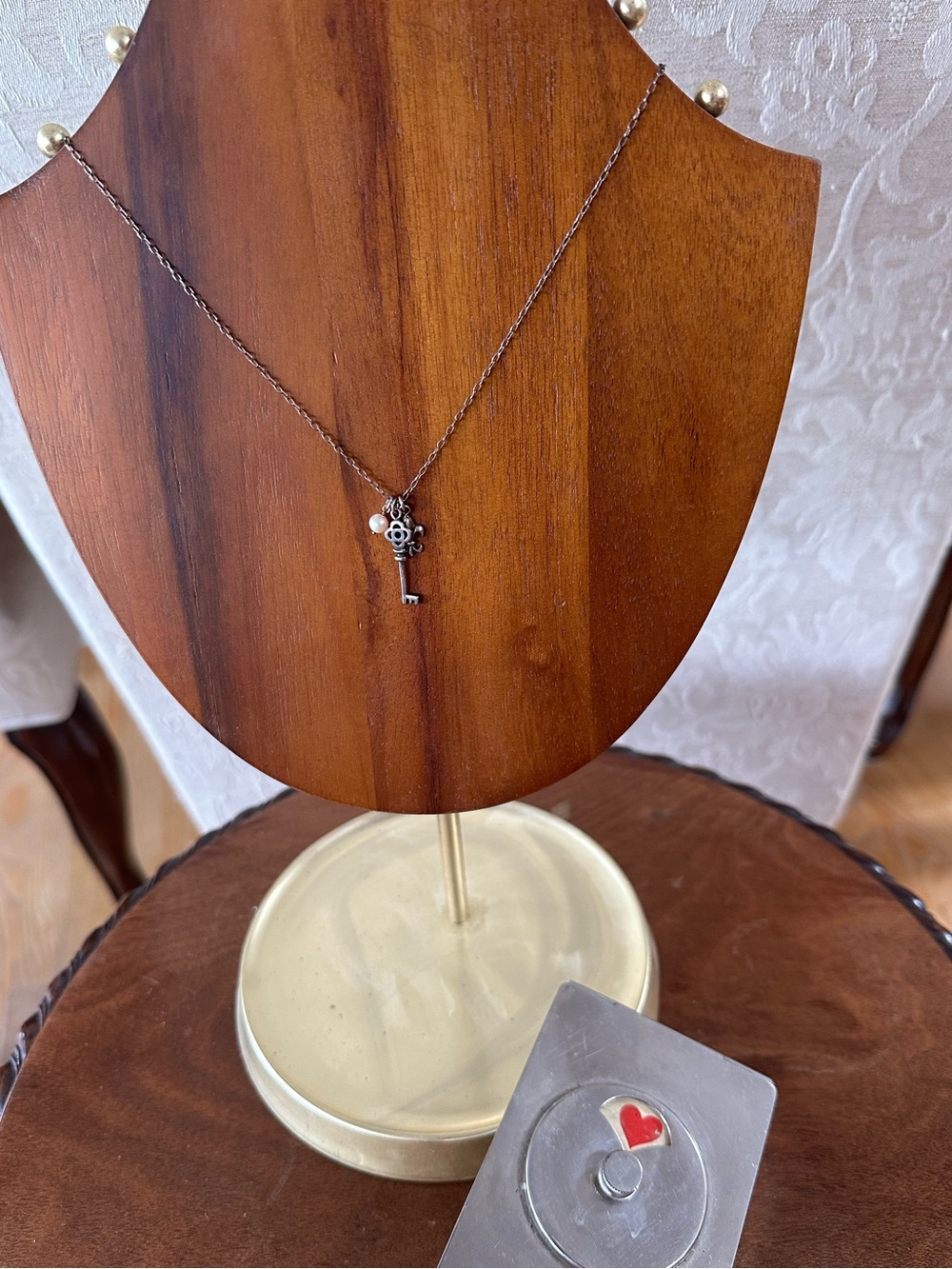 Sterling Silver Key Pendant Necklace